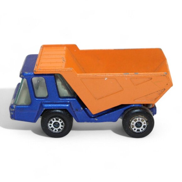 Vintage 1975 Lesney Matchbox #23 Atlas Dump Truck Blue & Orange Die-Cast Toy Eng - Picture 7 of 7